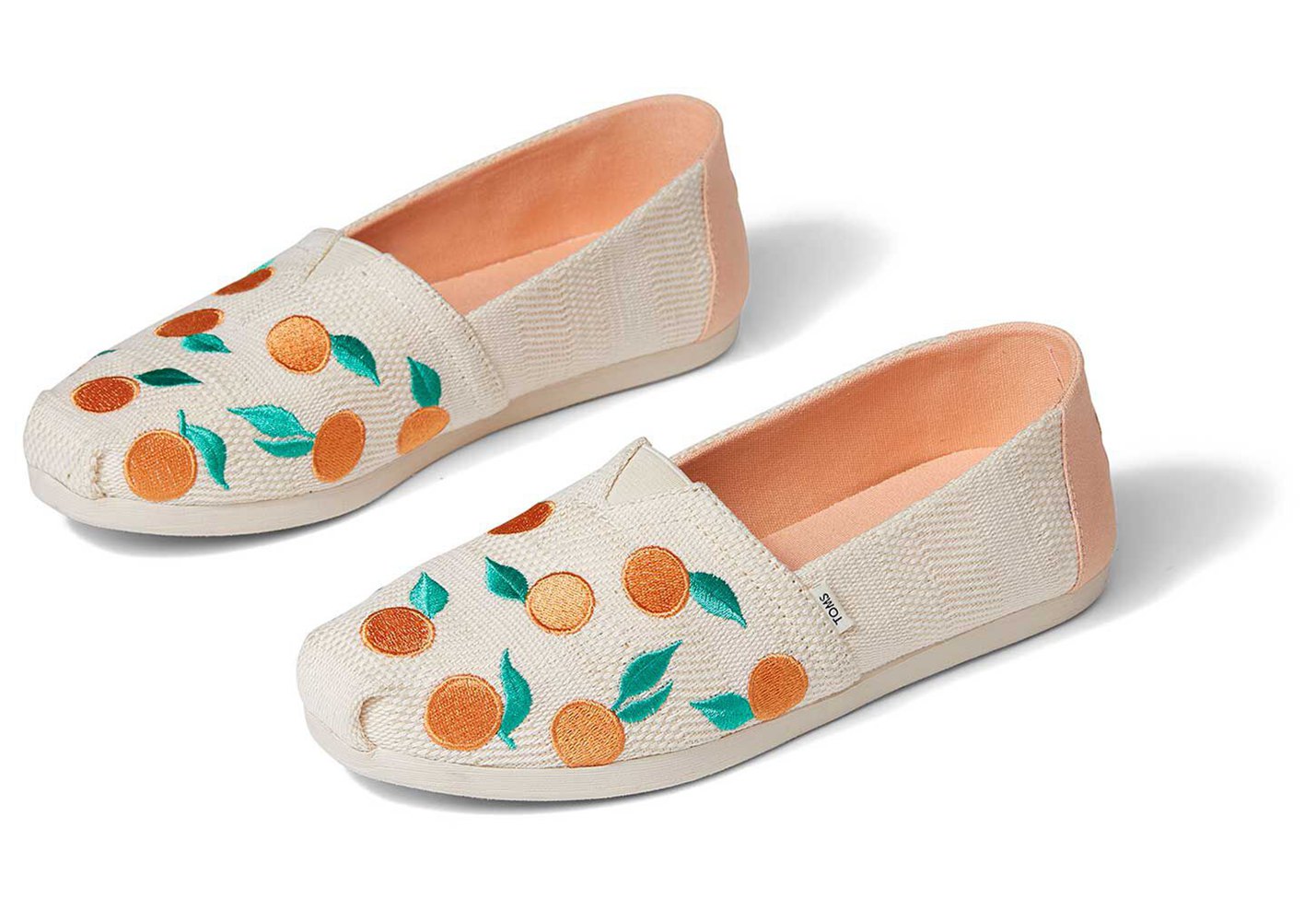 Toms Alpargata Embroidered Oranges Espadrille Beige - Womens - 02584-UWJK